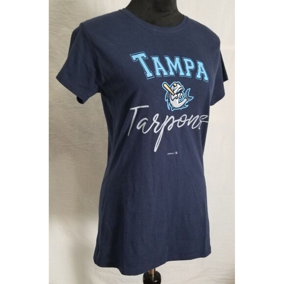 Gildan Softstyle Tampa Tarpons Womens Ladies T-Shirt Large Yankees Minor League - Picture 1 of 12